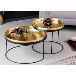 Diivanilaudade komplekt ELEMENTS kuldne, 2 tk