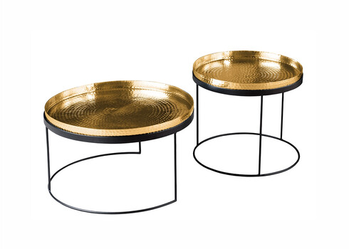 Diivanilaudade komplekt ELEMENTS kuldne, 2 tk