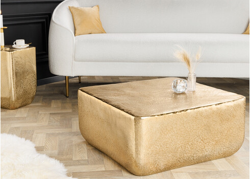 Diivanilaud GOLD kuldne, 70x70xH31 cm