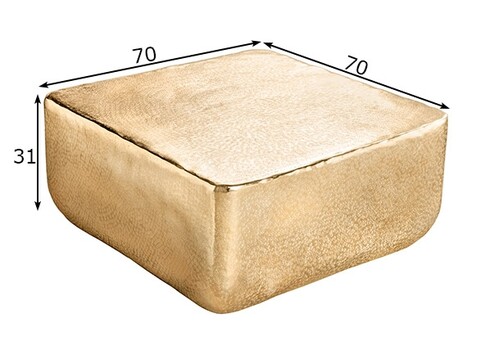 Diivanilaud GOLD kuldne, 70x70xH31 cm