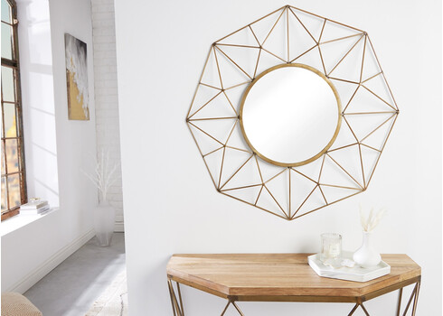 Seinapeegel DIAMOND messing, 91x6xH91 cm