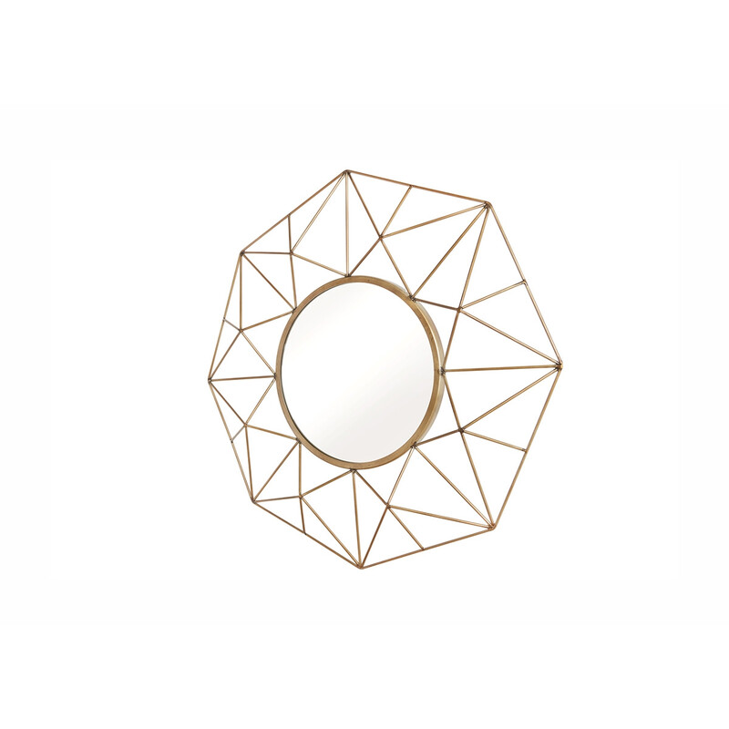 Seinapeegel DIAMOND messing, 91x6xH91 cm