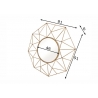 Seinapeegel DIAMOND messing, 91x6xH91 cm