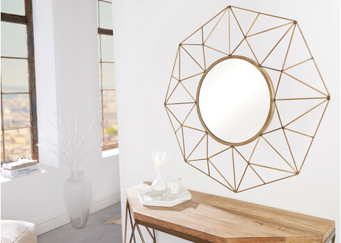 Seinapeegel DIAMOND messing, 80x6xH80 cm