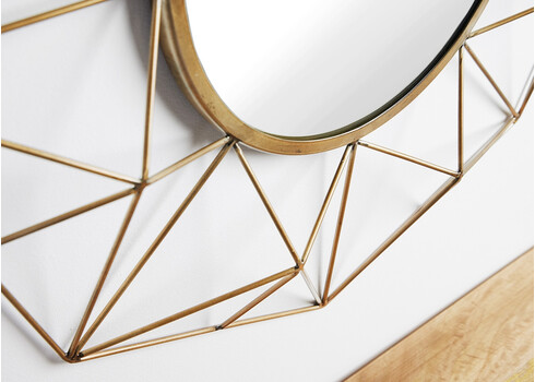 Seinapeegel DIAMOND messing, 80x6xH80 cm