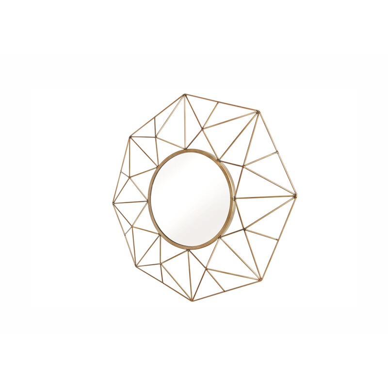 Seinapeegel DIAMOND messing, 80x6xH80 cm