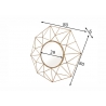 Seinapeegel DIAMOND messing, 80x6xH80 cm