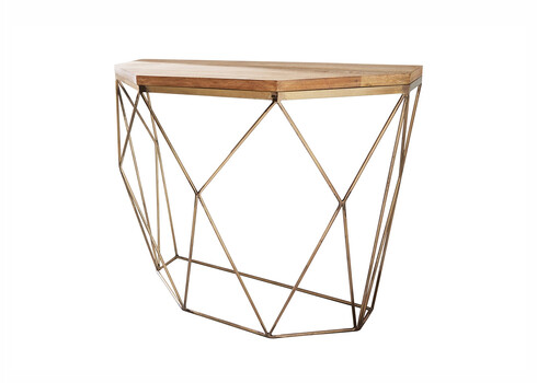 Konsoollaud DIAMOND naturaalne / mango, 90x35xH75 cm