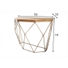 Konsoollaud DIAMOND naturaalne / mango, 90x35xH75 cm