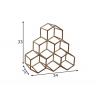 Veiniriiul HONEYCOMB kuldne, 34x14xH33 cm