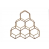 Veiniriiul HONEYCOMB kuldne, 34x14xH33 cm