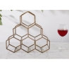 Veiniriiul HONEYCOMB kuldne, 34x14xH33 cm