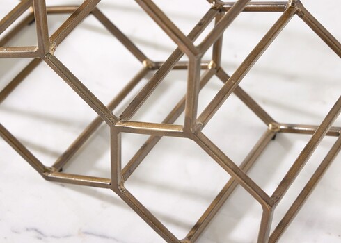 Veiniriiul HONEYCOMB kuldne, 34x14xH33 cm