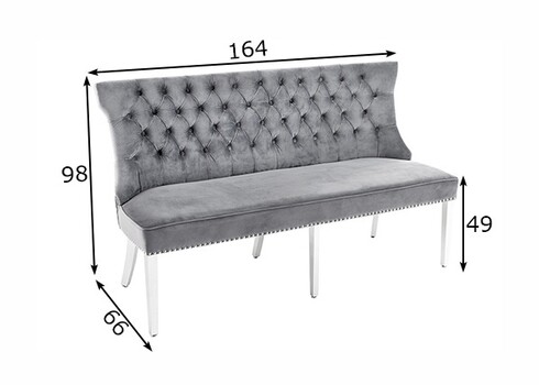 Pink CASTLE hall / hõbe, 164x66xH98 cm