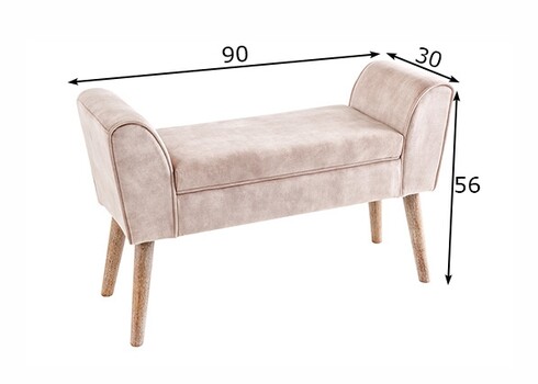 Pink SCARLETT helepruun, 90x30xH56 cm