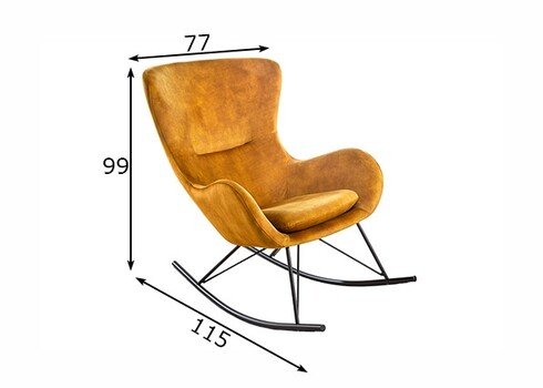 Kiiktool SCANDINAVIA kollane, 77x115xH99 cm