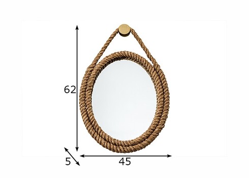 Peegel SEVEN SEAS pruun, 45x3,5xH62 cm