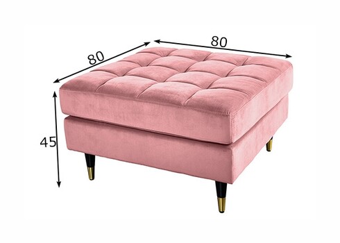 Tumba COSY roosa, 80x80xH45 cm