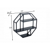 Seinariiul SLIM LINE tumehall, 77x20xH77 cm