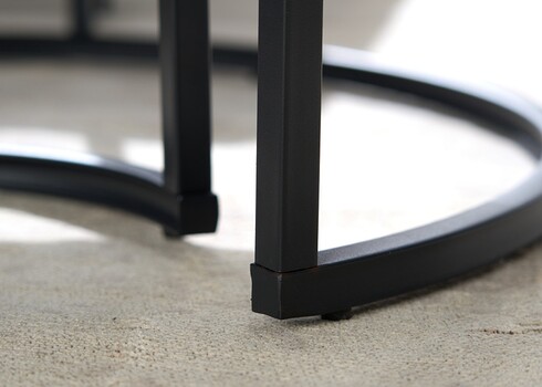 Diivanilaudade komplekt ELEMENTS must marmor, 2 tk