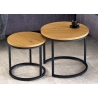 Diivanilaudade komplekt ELEGANCE metsik tamm / must, 2 tk