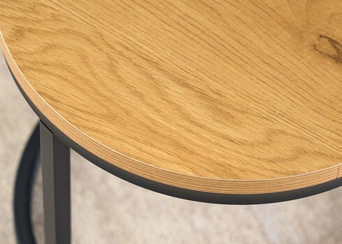 Diivanilaudade komplekt ELEGANCE metsik tamm / must, 2 tk