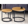 Diivanilaudade komplekt ELEGANCE metsik tamm / must, 2 tk