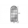 Seinapeegel CASTILLO must, 60x5xH140 cm