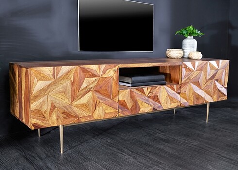 Tv-alus STONE sheesham, 160x40xH53 cm