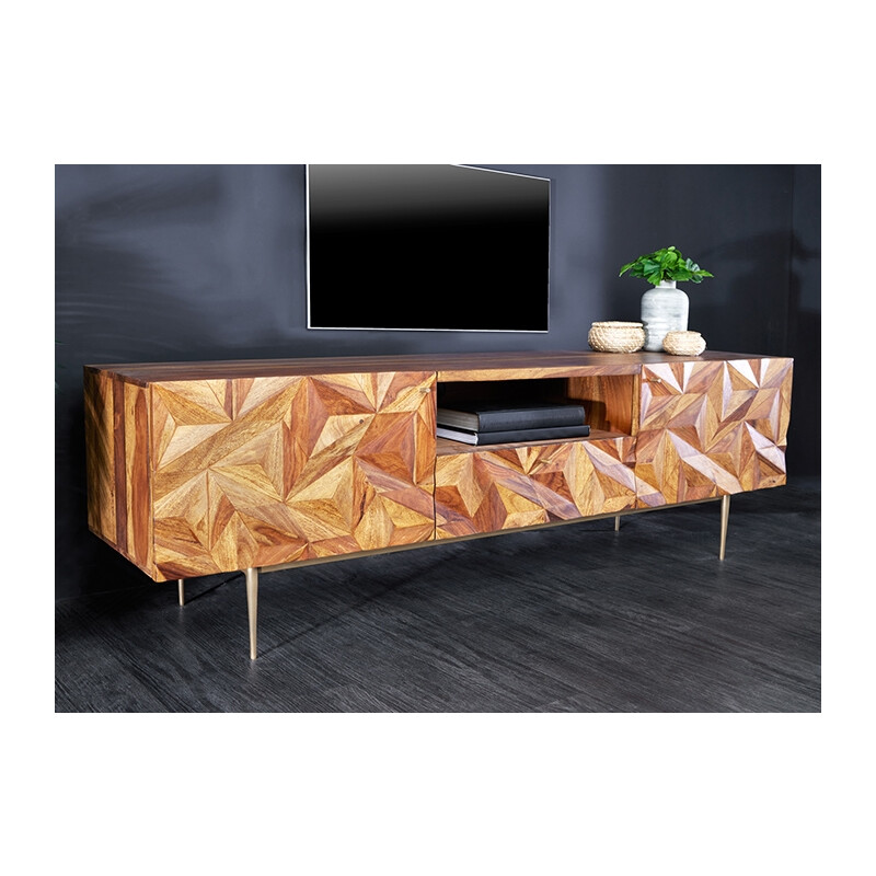 Tv-alus STONE sheesham, 160x40xH53 cm