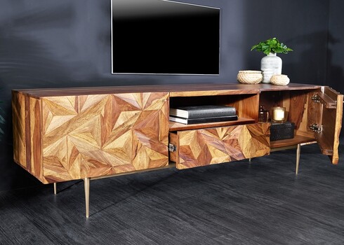 Tv-alus STONE sheesham, 160x40xH53 cm