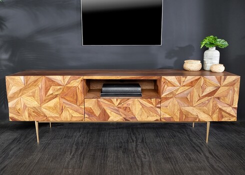 Tv-alus STONE sheesham, 160x40xH53 cm