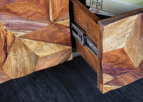 Tv-alus STONE sheesham, 160x40xH53 cm