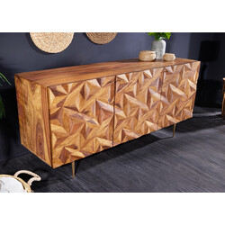 Kummut STONE sheesham, 145x43xH73 cm