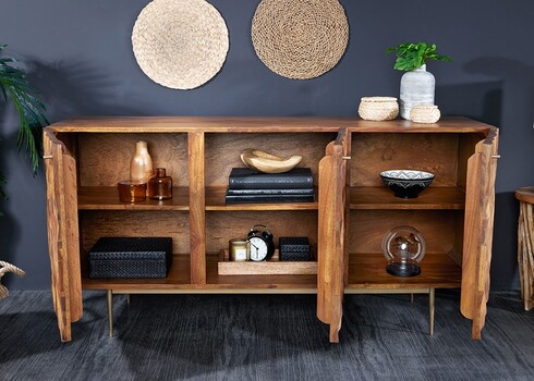 Kummut STONE sheesham, 145x43xH73 cm