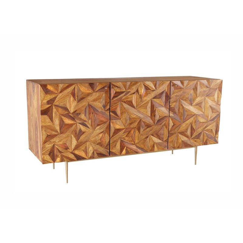 Kummut STONE sheesham, 145x43xH73 cm