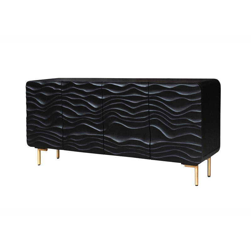 Kummut LAGOON must, 160x38xH75 cm