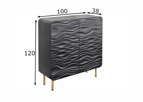 Kapp LAGOON must, 100x38xH120 cm
