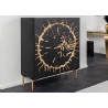 Kapp CIRCLE must / kuldne, 100x38xH120 cm