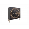 Kapp CIRCLE must / kuldne, 100x38xH120 cm