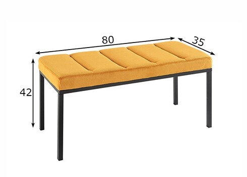 Pink BOUTIQUE kollane, 80x35xH42 cm