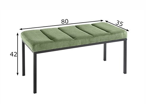 Pink BOUTIQUE roheline, 80x35xH42 cm