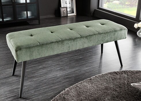 Pink BOUTIQUE roheline velvet, 100x35xH45 cm