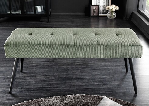 Pink BOUTIQUE roheline velvet, 100x35xH45 cm