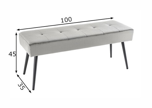 Pink BOUTIQUE helehall velvet, 100x35xH45 cm