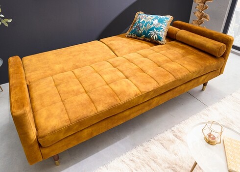 Diivan COUTURE sinepikollane, 196x74xH80 cm