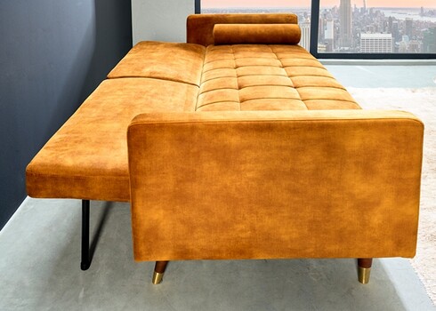 Diivan COUTURE sinepikollane, 196x74xH80 cm