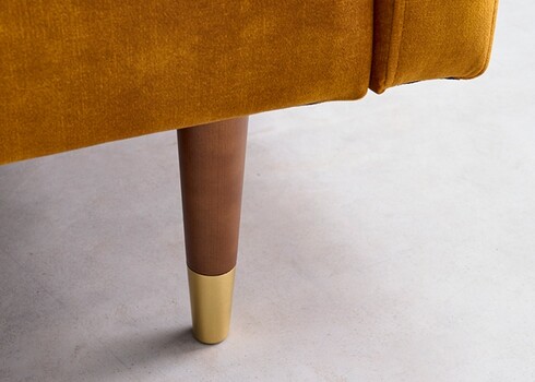 Diivan COUTURE sinepikollane, 196x74xH80 cm