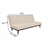 Diivanvoodi PETIT BEAUTE beež, 180x75-108xH66-79 cm