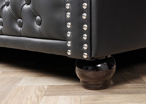 Diivan CHESTERFIELD must, 205x85xH73 cm